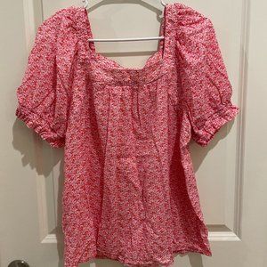 Pink Floral Shirt from Loft